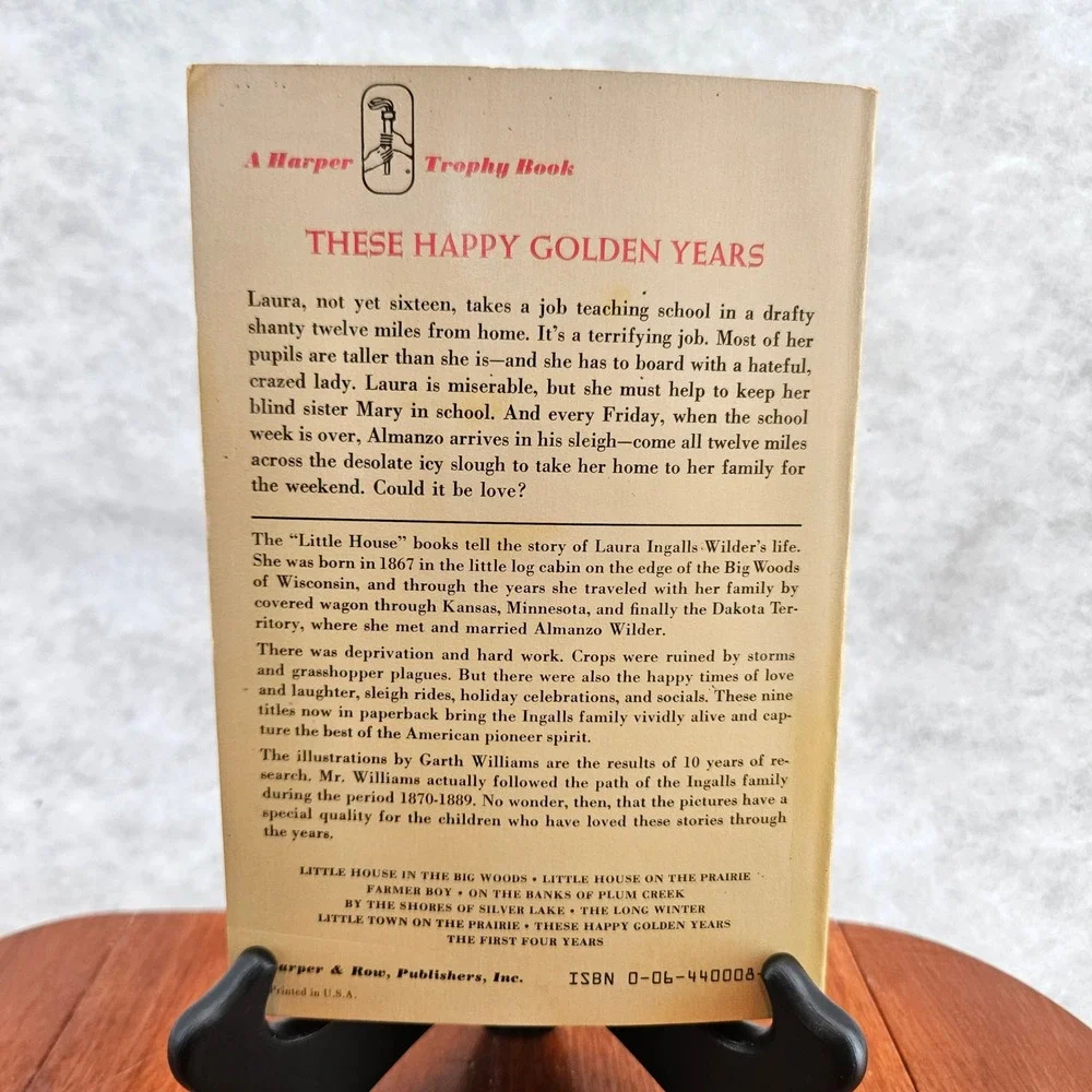 These Happy Golden Years Laura Ingalls‎ Wilder Garth Williams Harper Trophy
